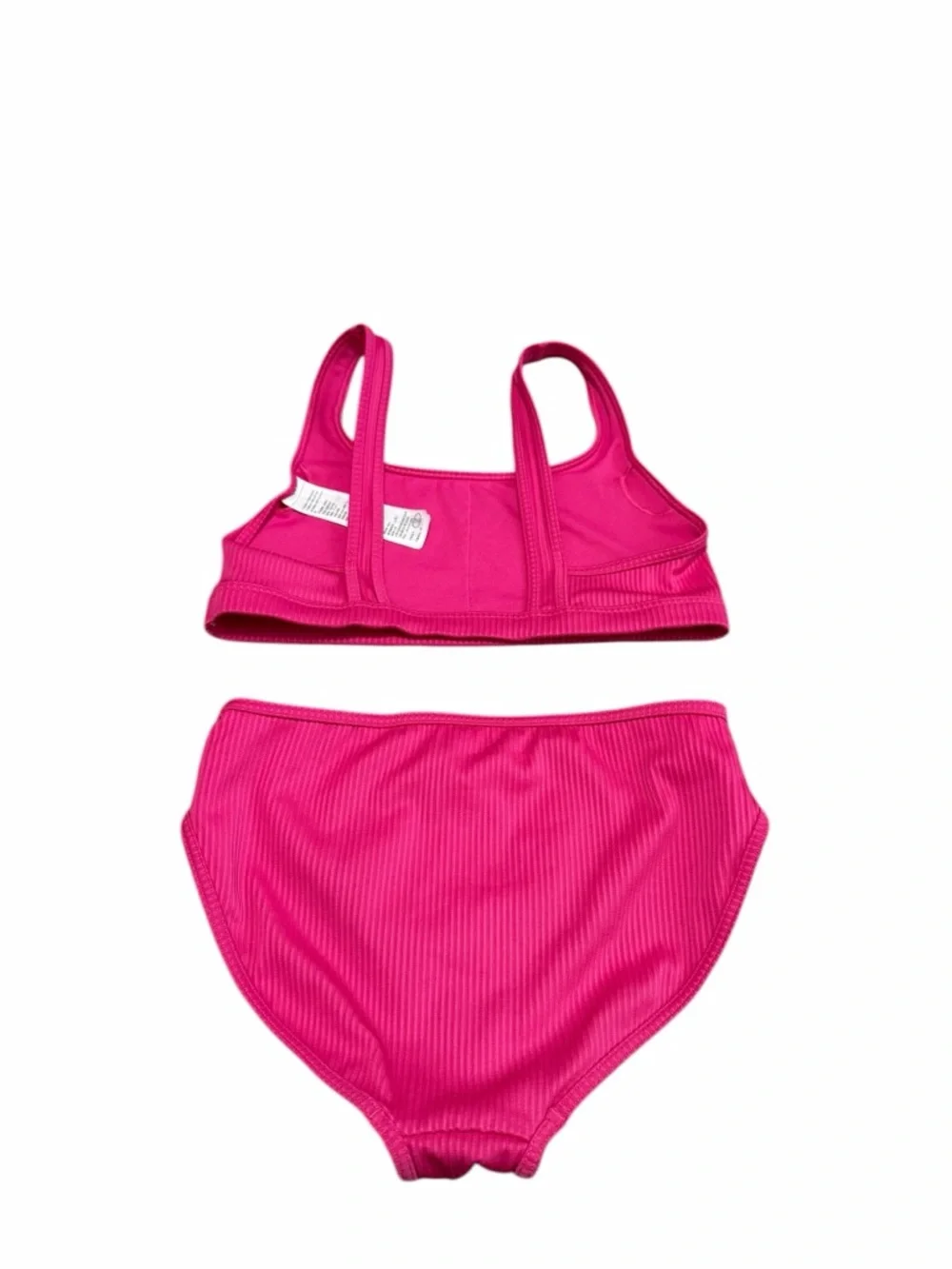 Abercrombie Kids Girls Hot Pink Ribbed Two-Piece Bikini | Size 11/12